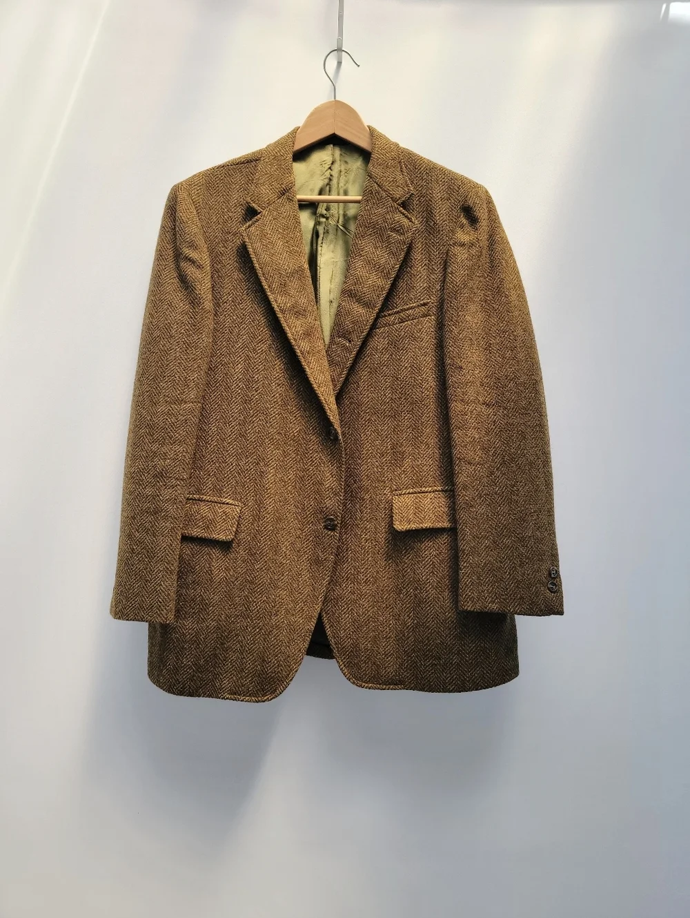 Cricketeers Vtg Union 60s 70s Brown Tweed Wool 2 Button Blazer Mens Size 42R